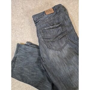 Flypaper Med Wash Distressed‎ Bootcut Jeans Mens Size 38X30